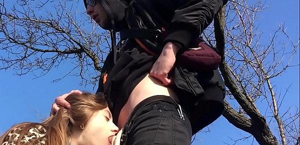  Real amateur outdoor bowjob with huge cumshot - REGISTER TO GET FREE TOKENS AT YOURBONGACAMS.COM